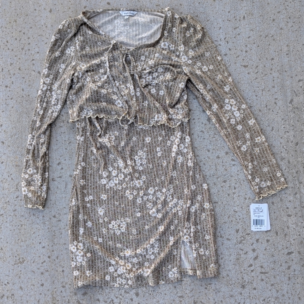 New Speechless Bodycon Dress & Light Sweater Set Size Medium